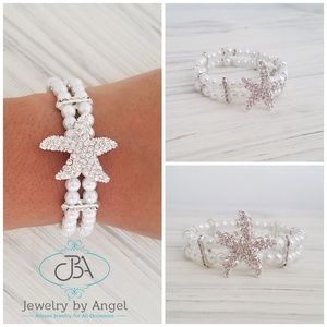 Starfish Bracelet Bridal Jewelry Pearl Bracelet